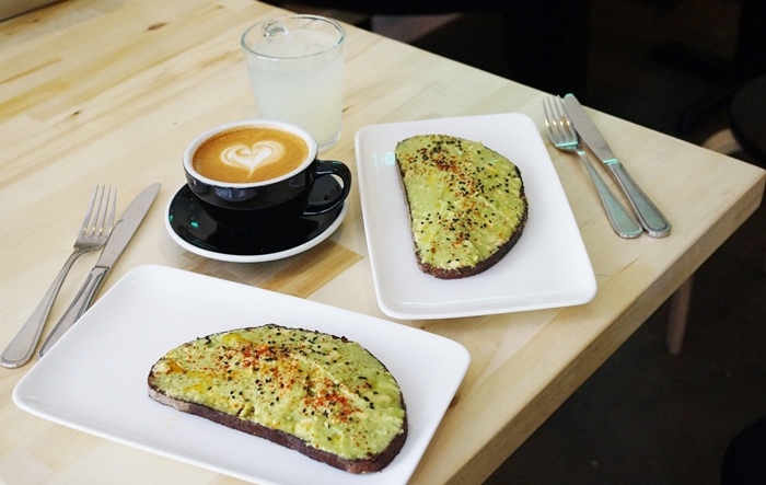 West Village coffeeshop avocado toast