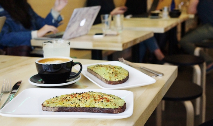 West Village coffeeshop avocado toast 2